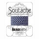 Beadsmith Rayon soutache Schnur 3mm - Navy blue stripped